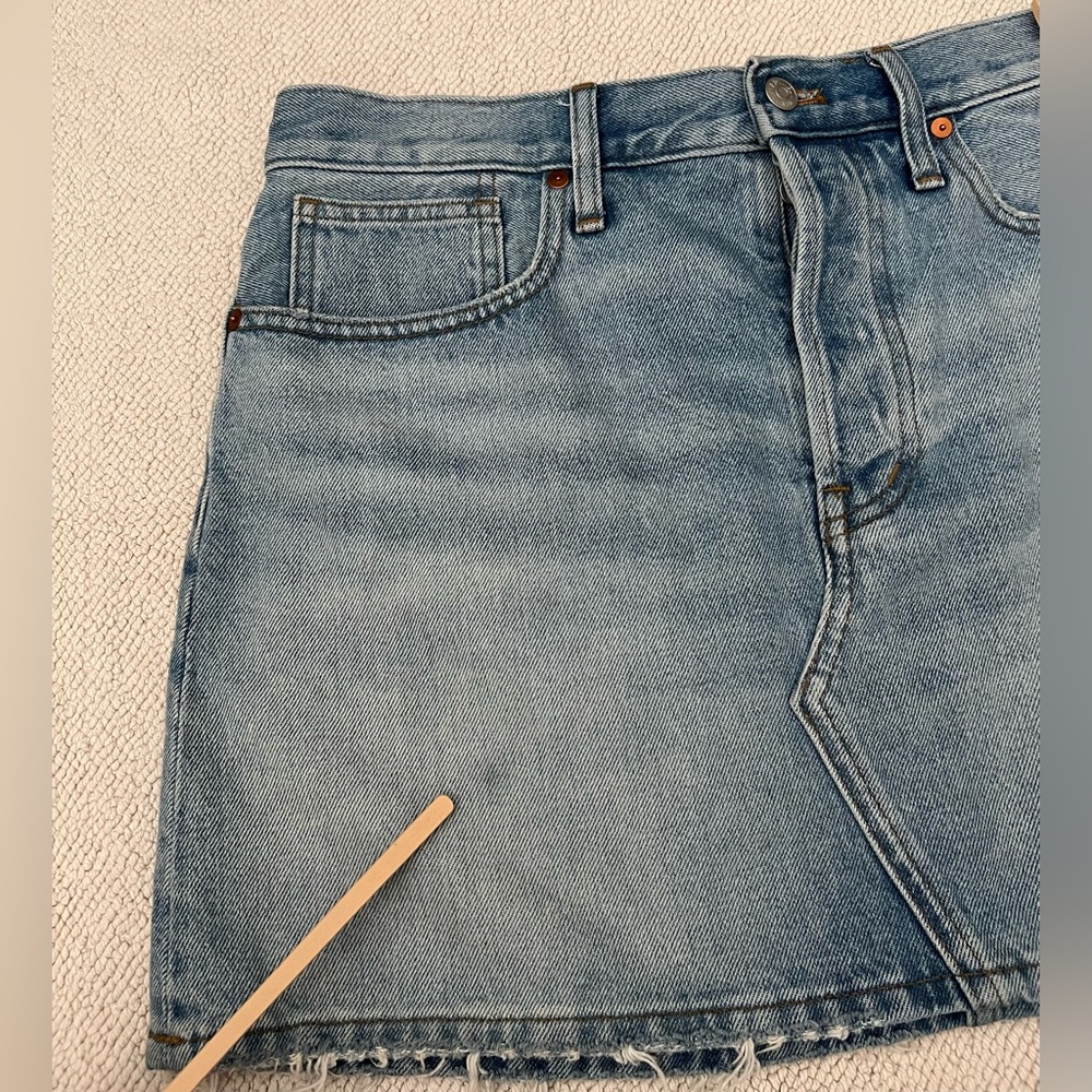 Madewell Women’s Denim Mini Skirt | Color: Blue | Size: 29 - Picture 11 of 12